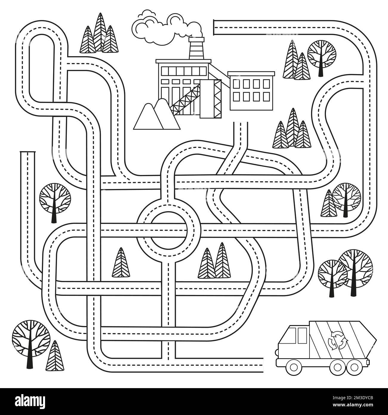 Kids Maze Game Car Cut Out Stock Images U0026 Pictures Alamy
