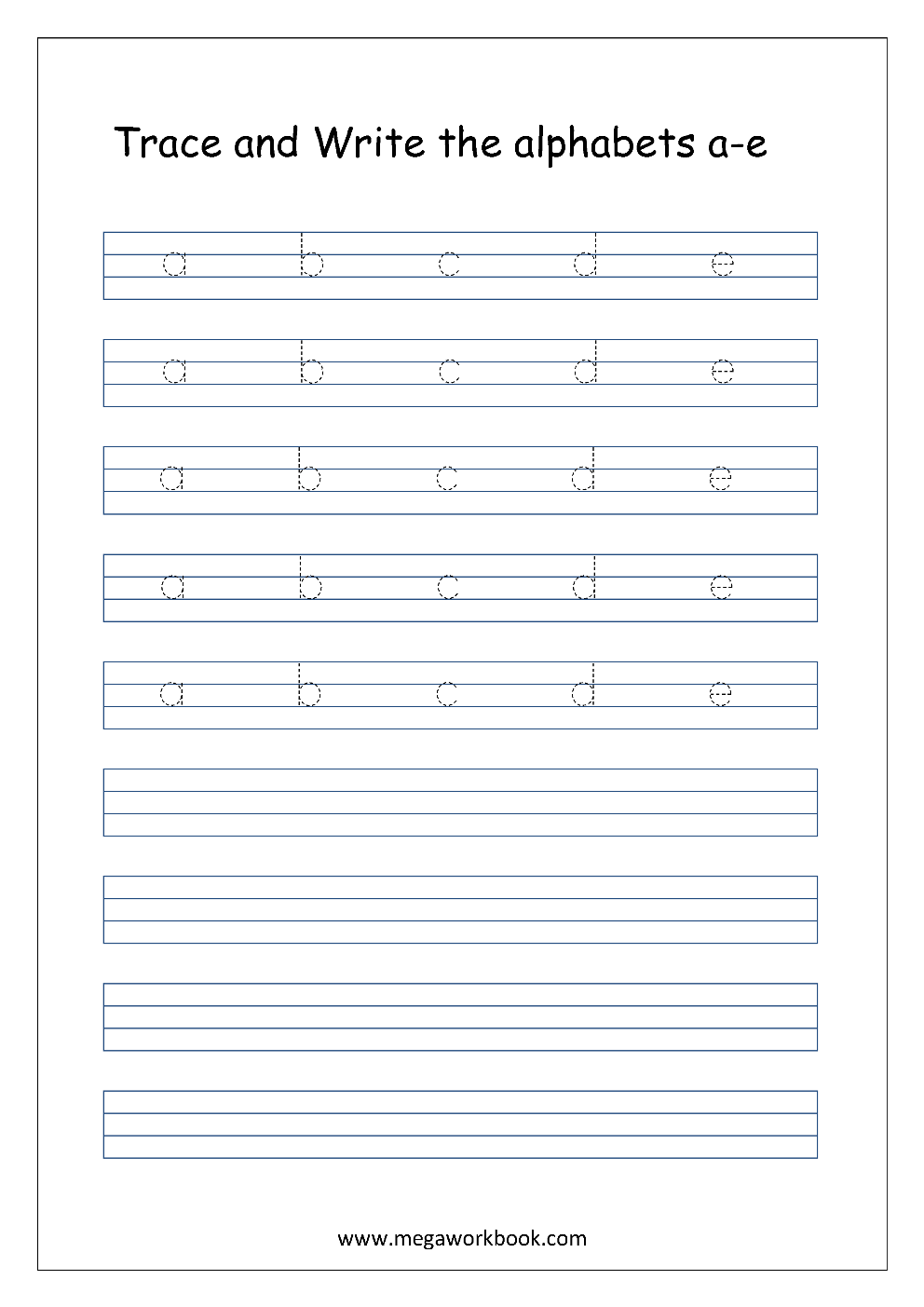 Kindergarten Alphabet Worksheets Free Printable Alphabet 