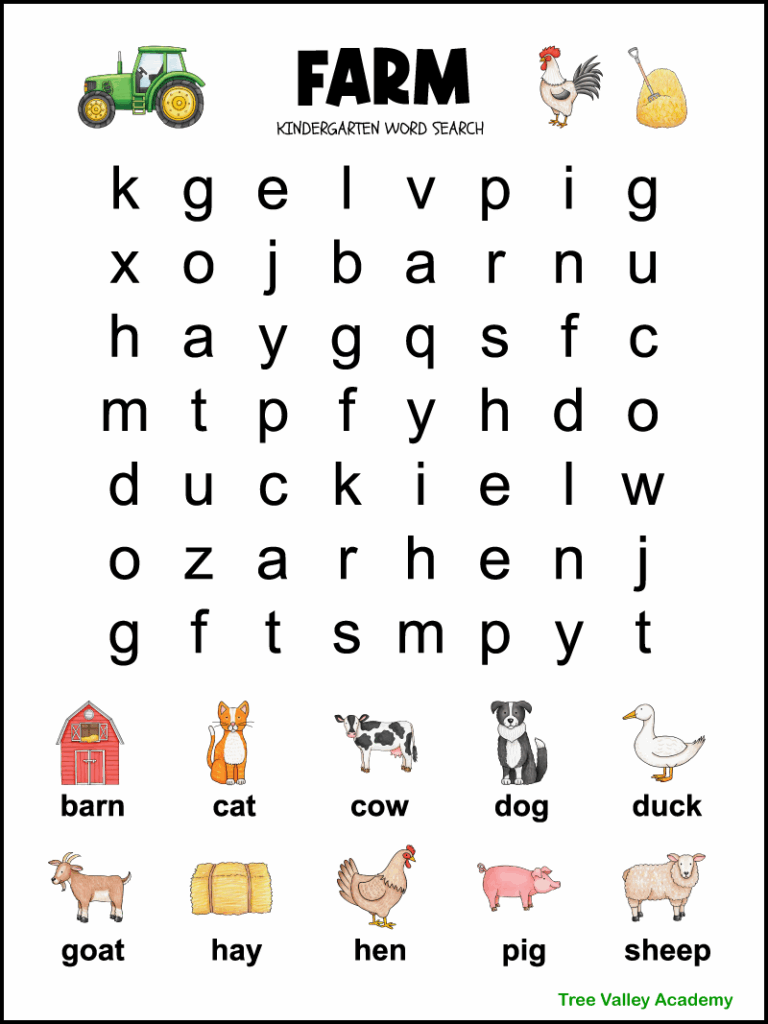 Printable Preschool Word Search Printable Preschool Worksheets