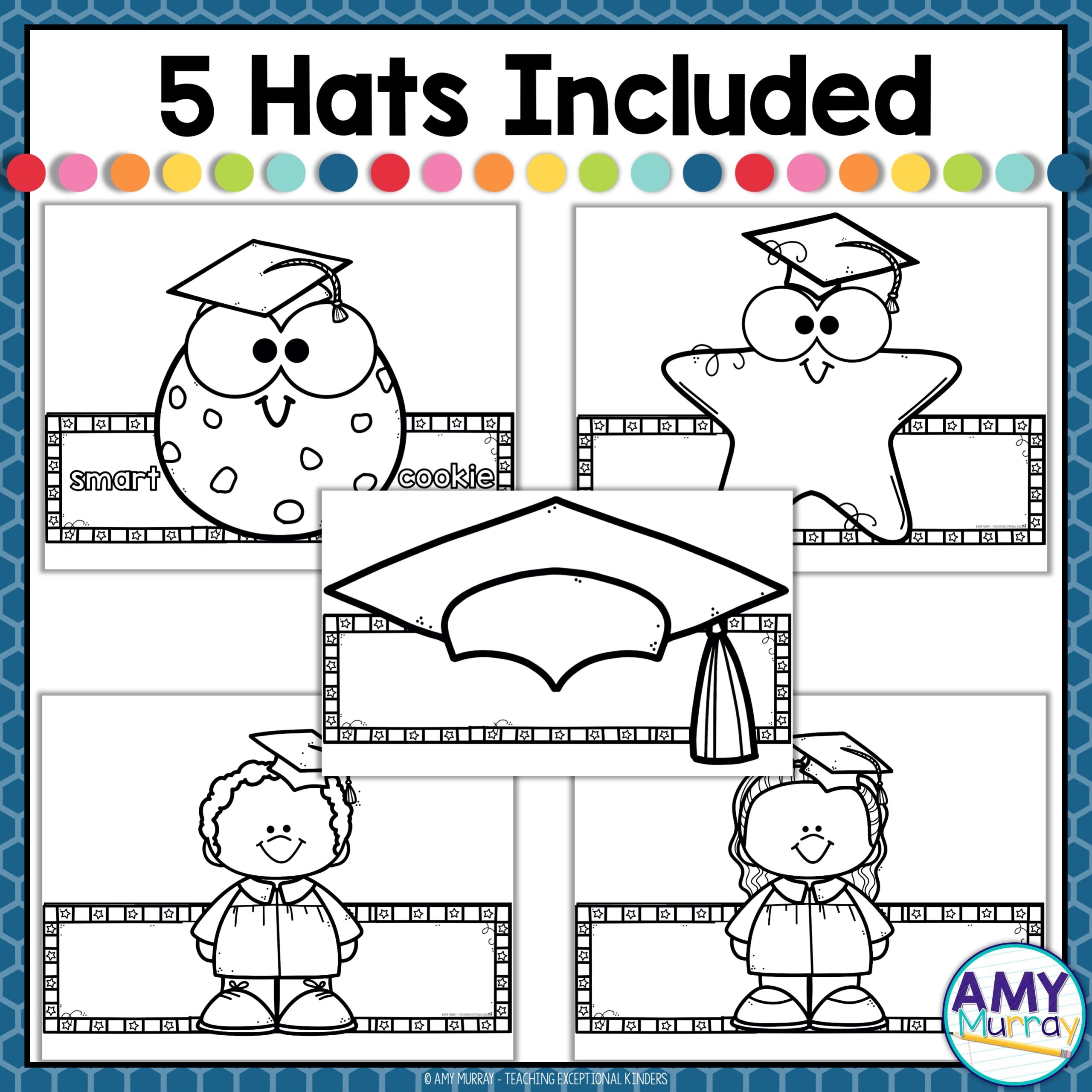 Kindergarten Graduation Hat With Editable Text Graduation Crown Teaching Exceptional Kinders