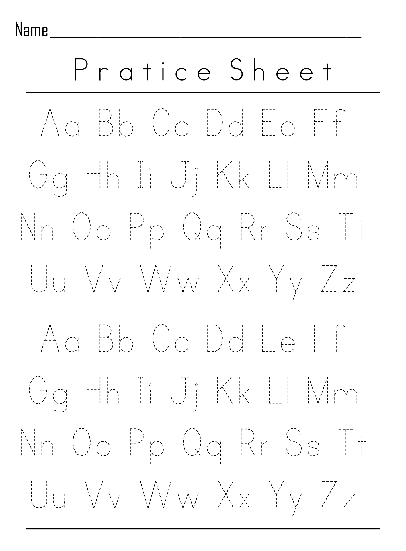 Printable Preschool Handwriting Practice