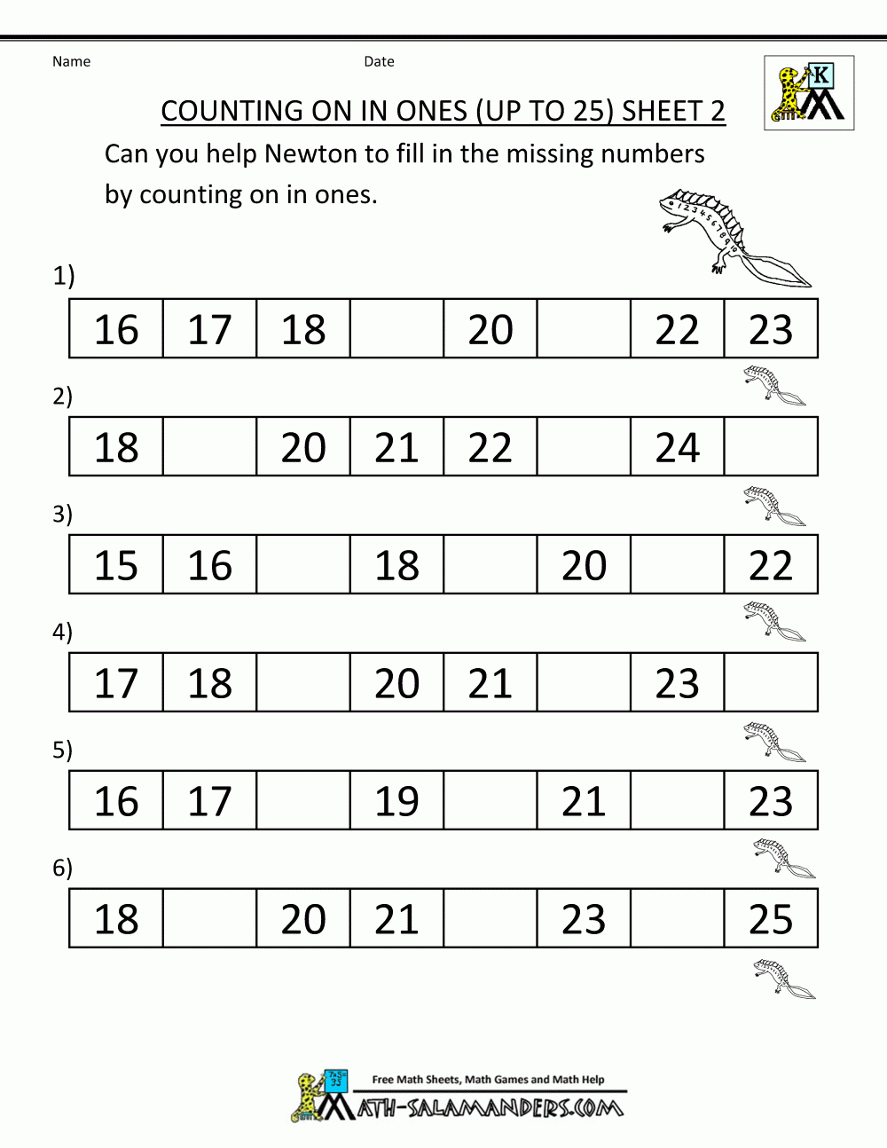 Printable Number 25 Worksheets For Preschool