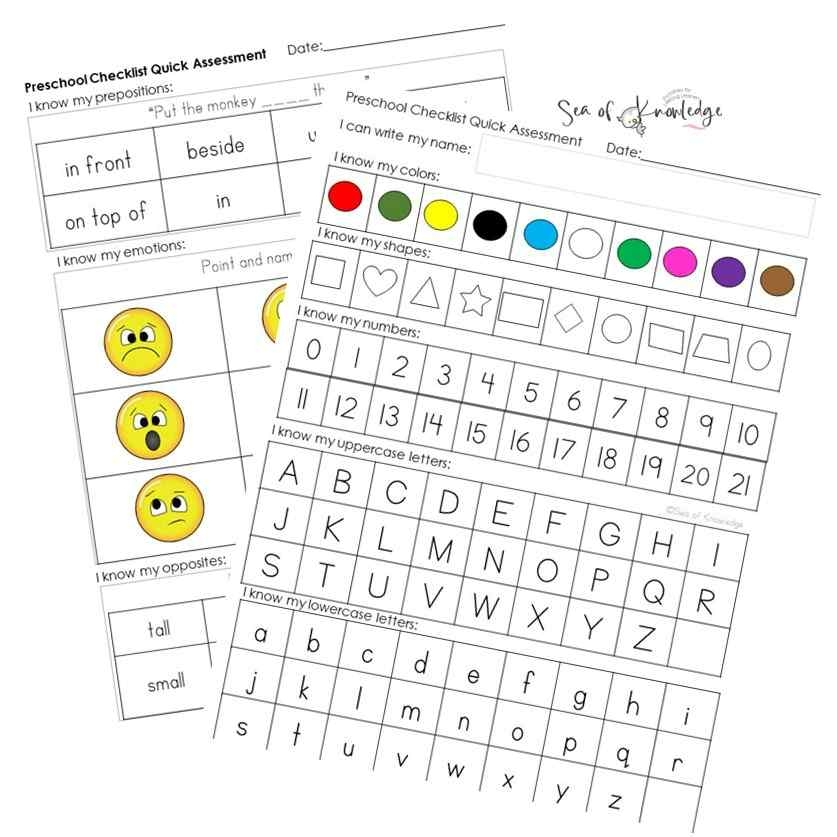 Kindergarten Readiness Assessment A Comprehensive Binder For 