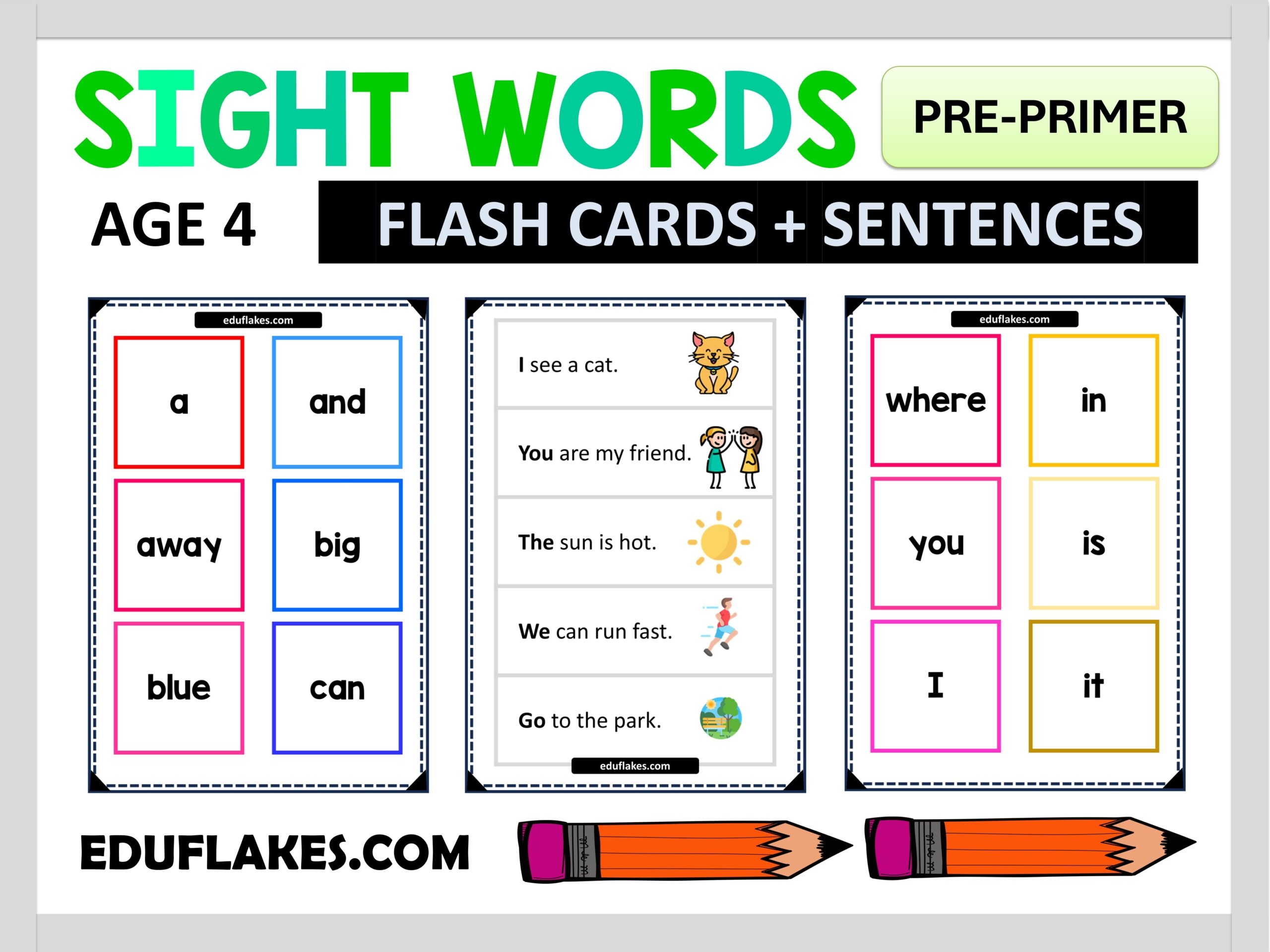 Printable Sight Words For Preschoolers