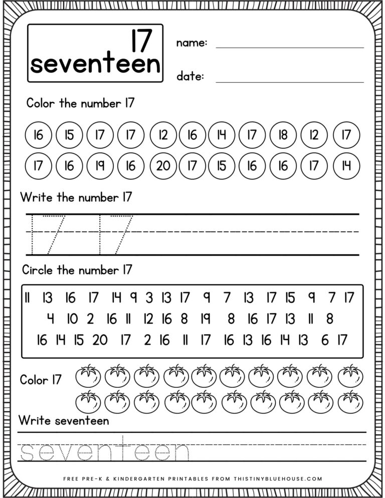 Kindergarten Writing Number Practice Free Printable 1 20 Number Pages This Tiny Blue House