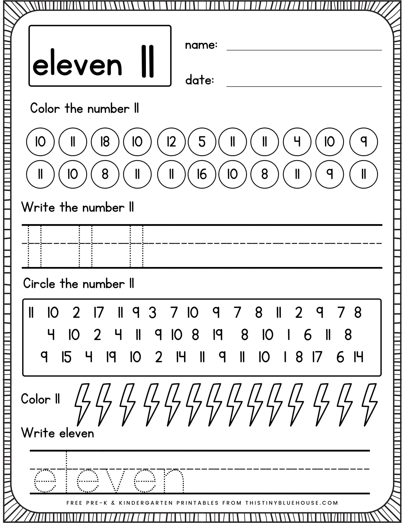 Kindergarten Writing Number Practice Free Printable 1 20 Number 