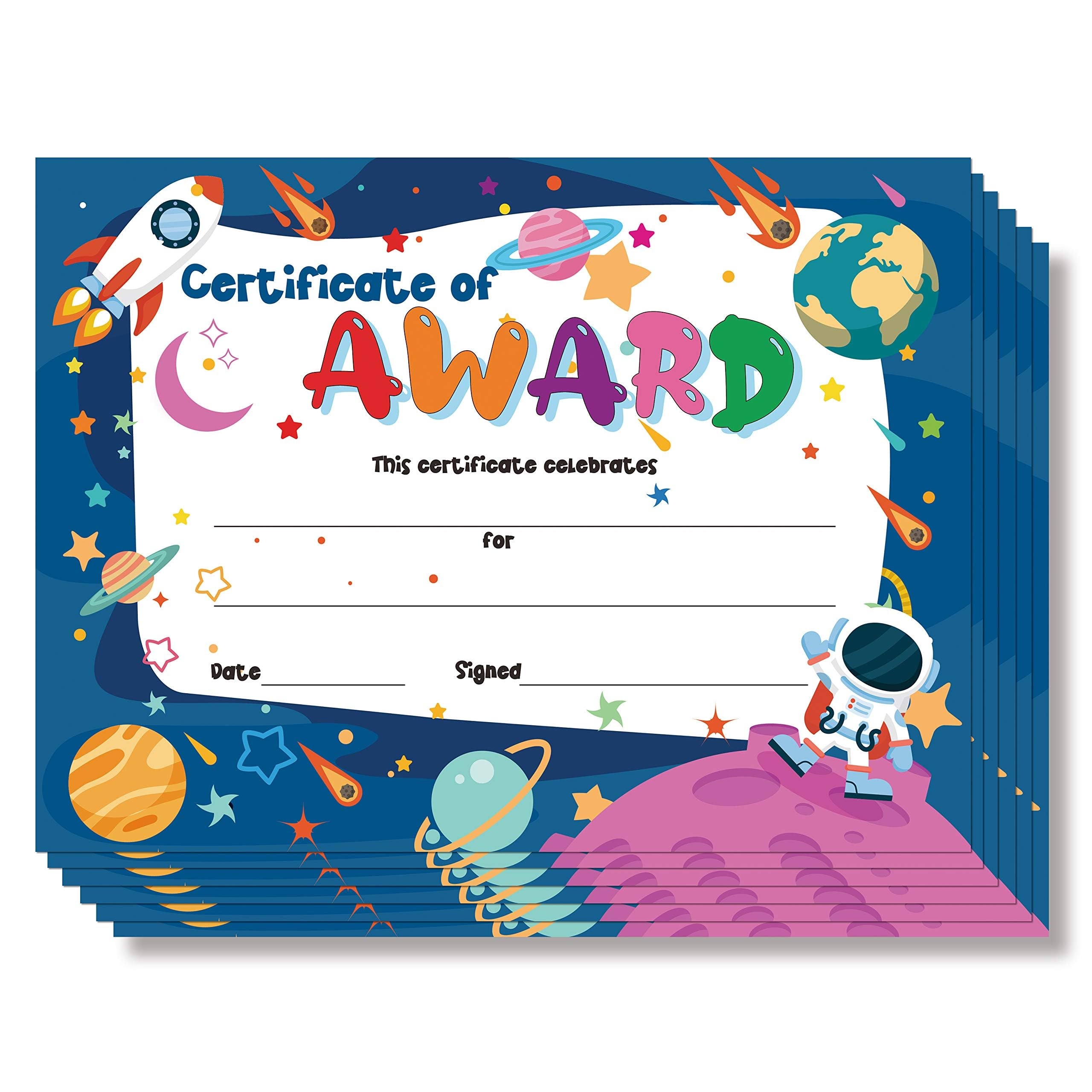Lesnala 50 Pcs Printable Certificate Of Award For Children Teachers And Students Parents And Children End Of Semester Back To School Home Study
