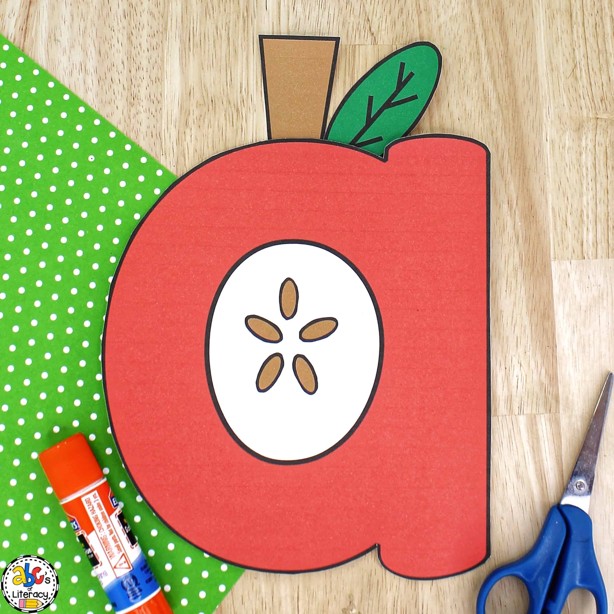 Letter A Apple Craft Lowercase Letter Recognition Activity