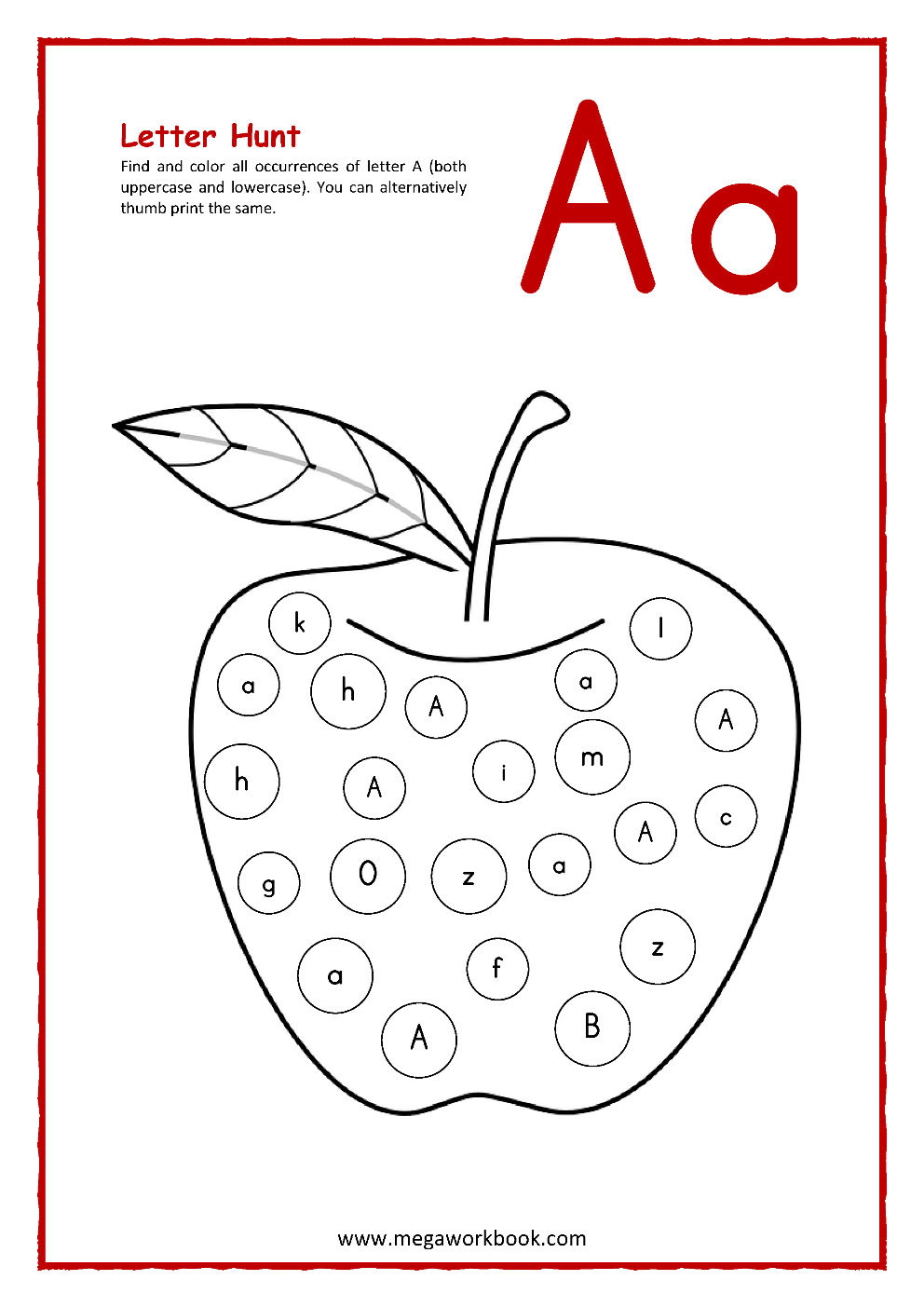 Letter A Worksheets Letter A Activities Letter A Worksheets 