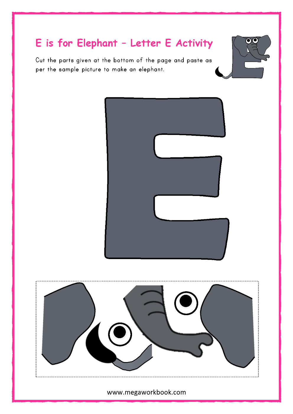 Letter E Activities Letter E Worksheets Letter E Activities For Preschoolers Letter E Printables MegaWorkbook