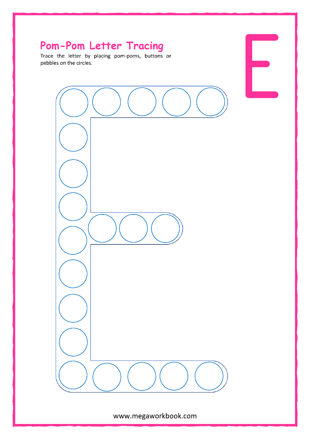 Printable Letter E Worksheets For Preschool