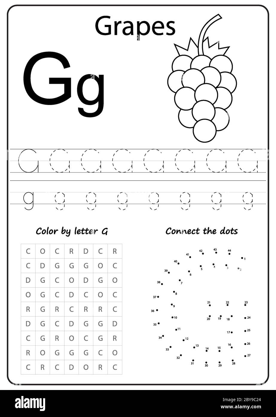 Letter G Tracing Hi res Stock Photography And Images Alamy