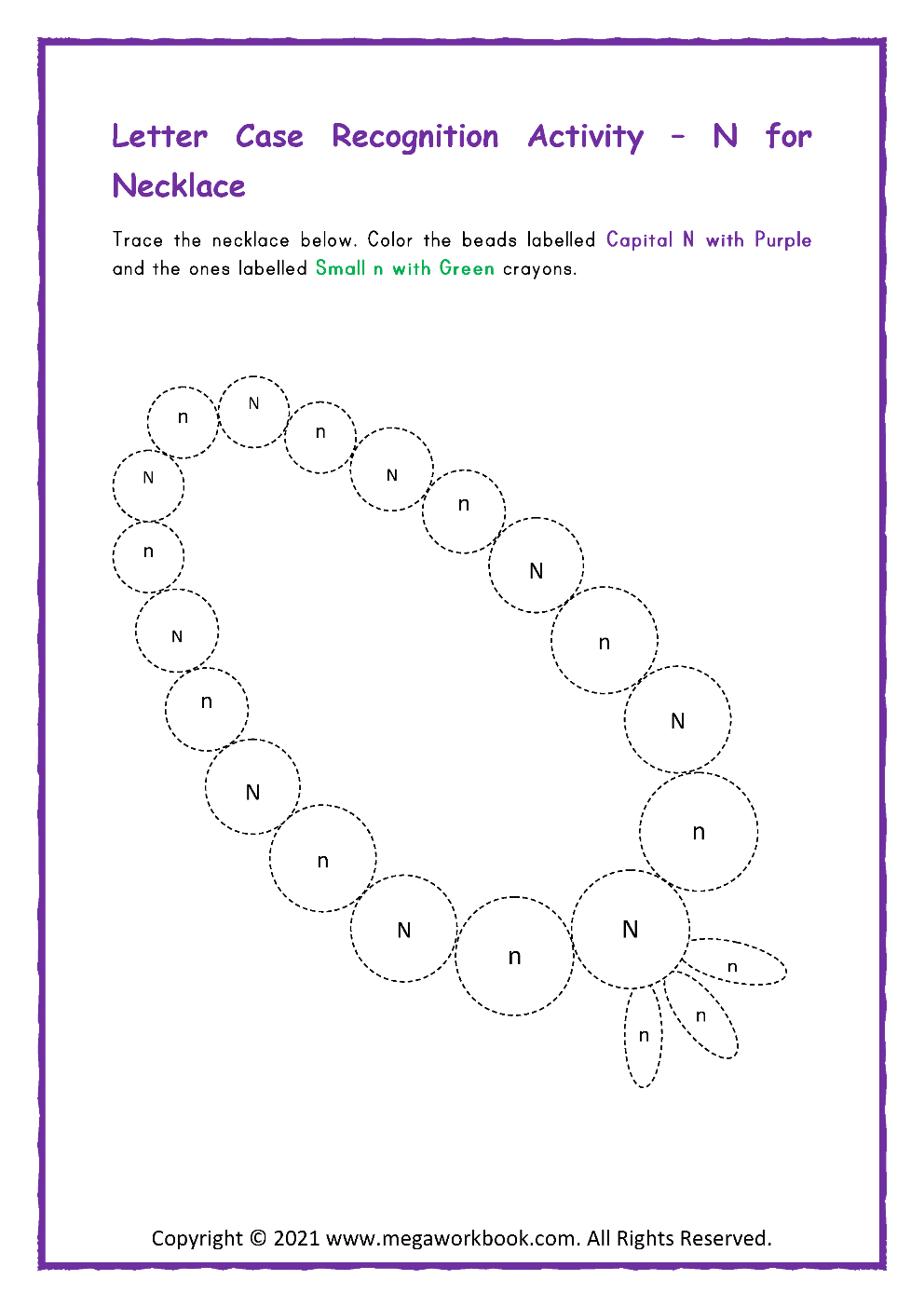 Printable Letter N Worksheets For Preschool