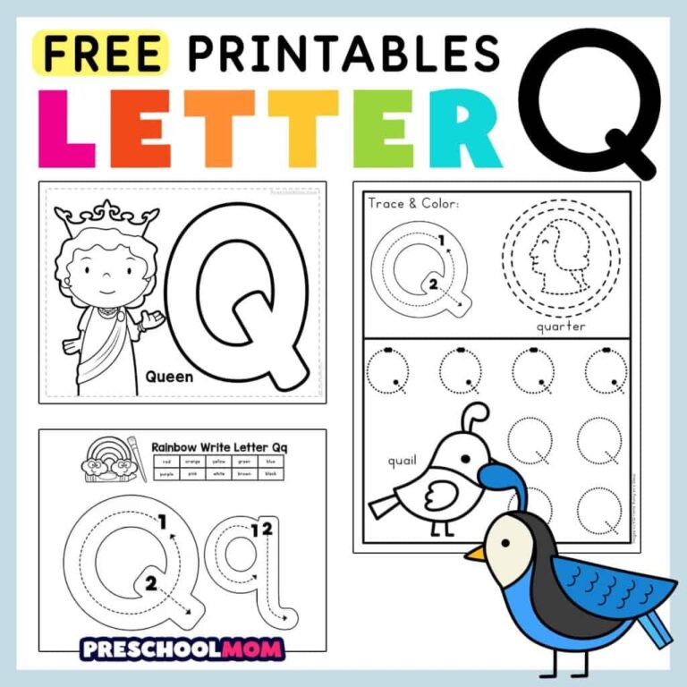 Letter Q Preschool Printables Preschool Mom