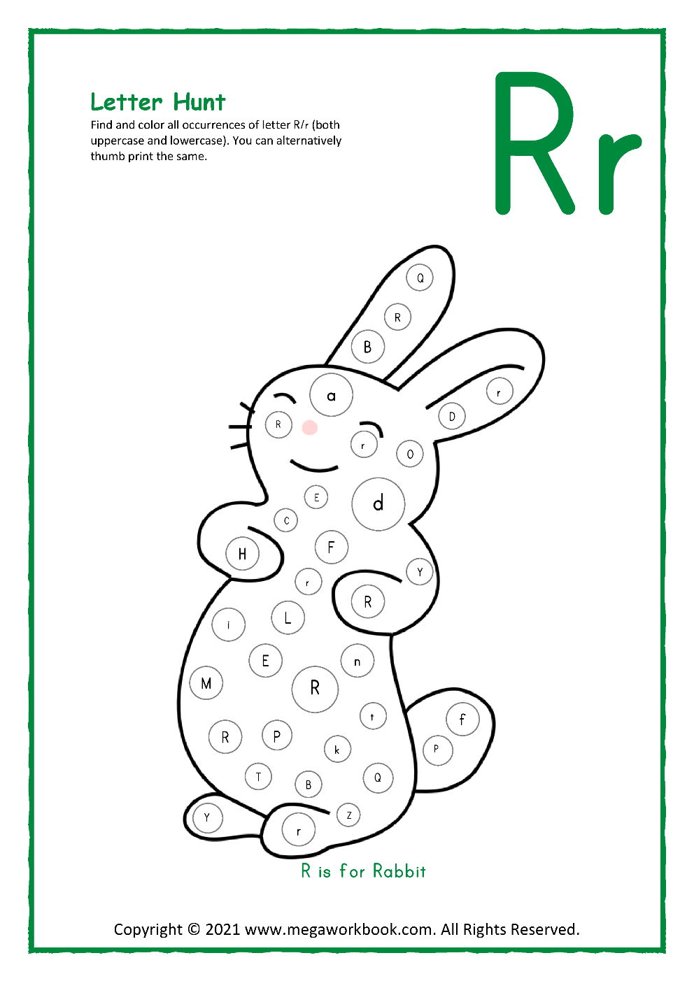 Printable Letter R Worksheets For Preschoolers