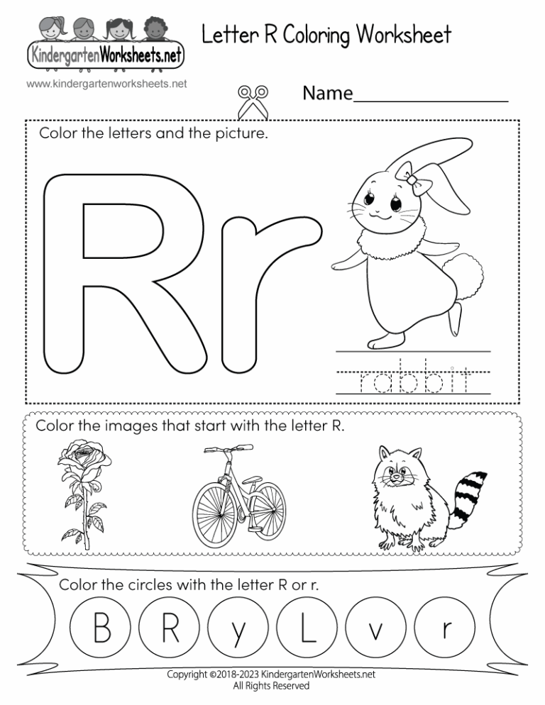 Letter R Coloring Worksheet Free Printable Digital U0026 PDF
