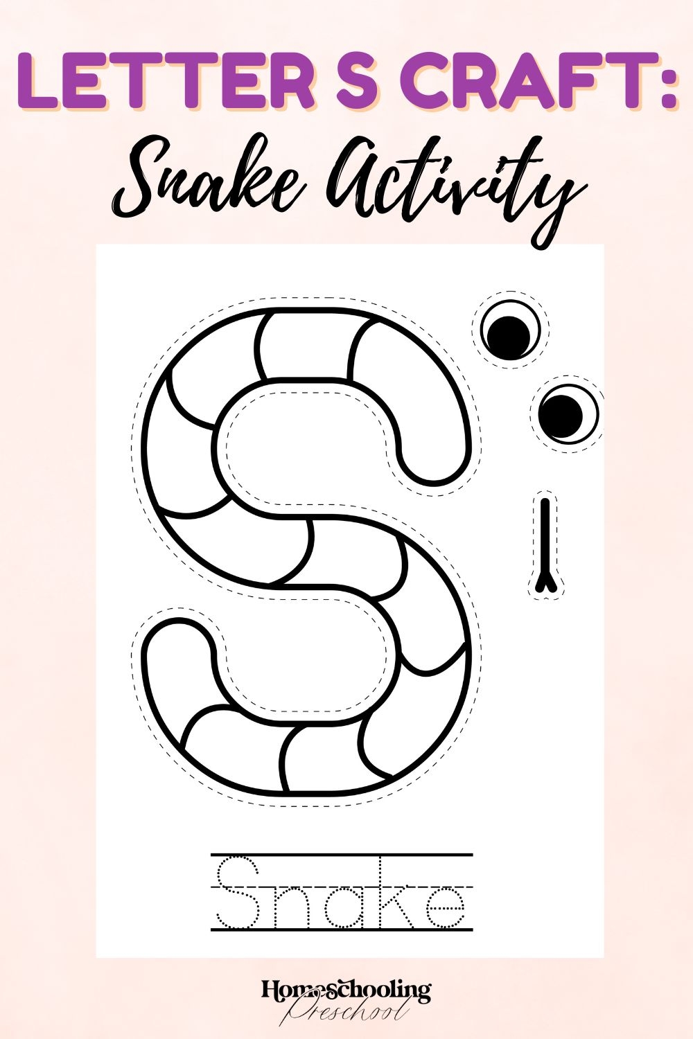 Letter S Craft Snake Activity Homeschooling Preschool