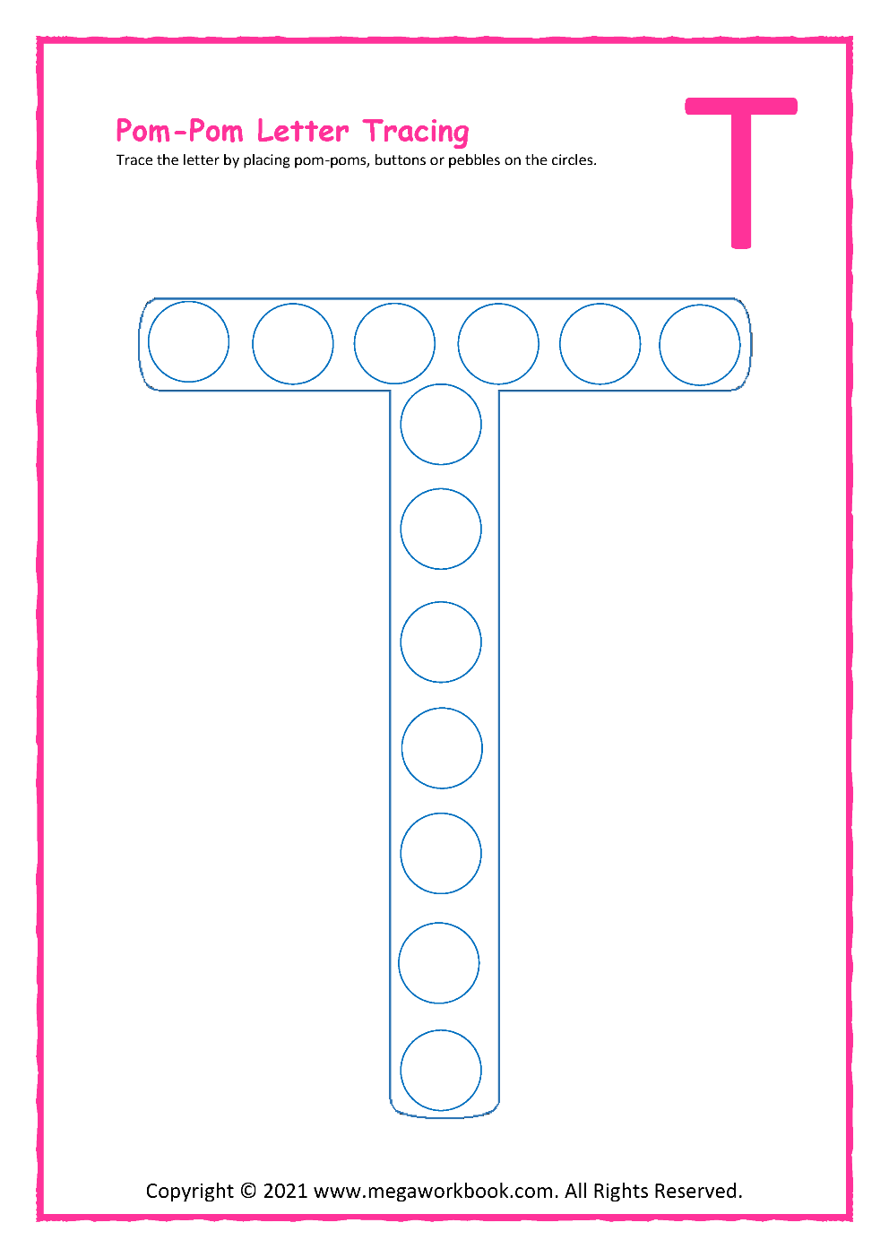 Preschool Free Printable Letter T Worksheet