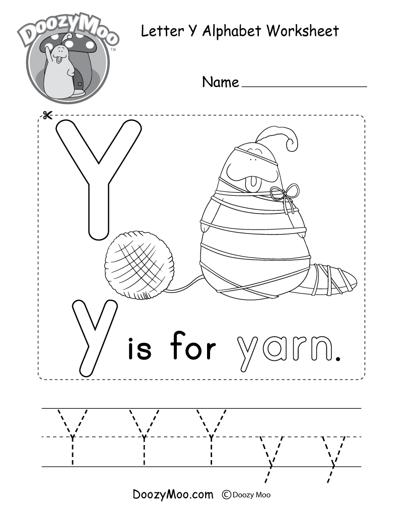 Printable Letter Y Worksheets For Preschool