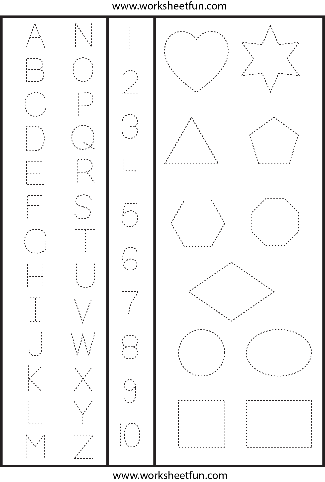 Printable Numbers And Letters For Preschoolers