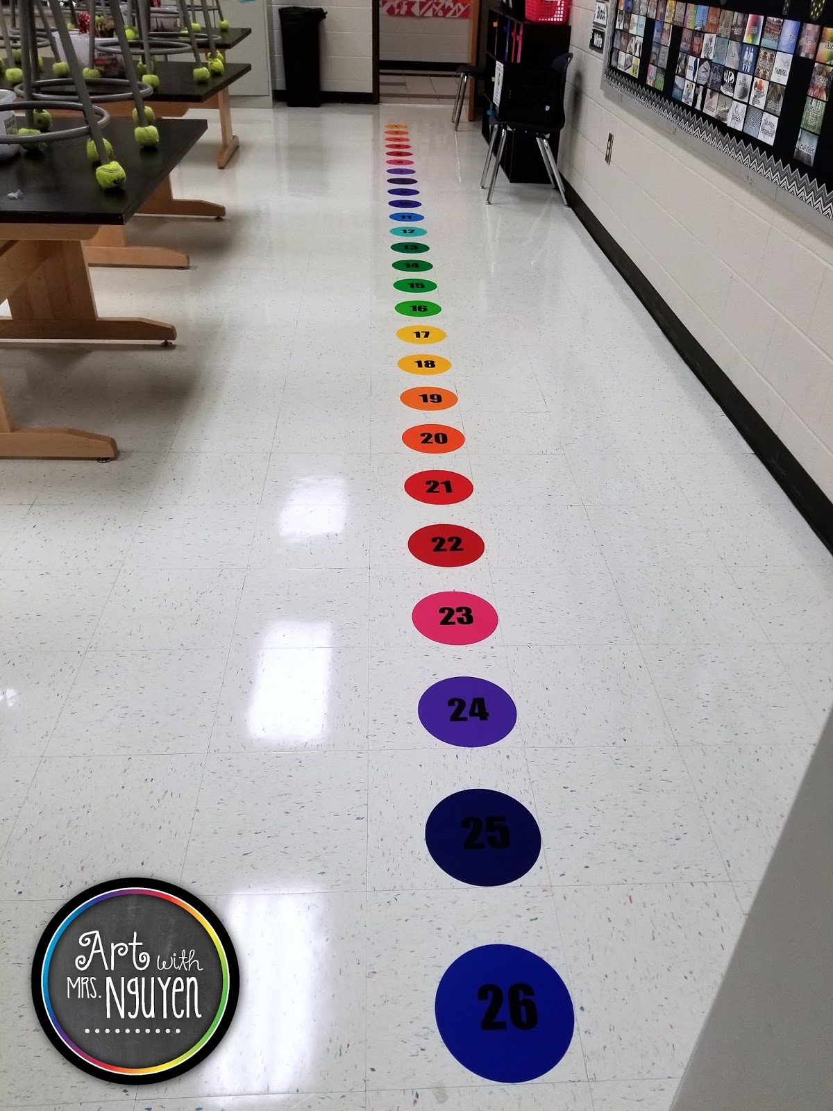 Line Up Dot Spots Art With Mrs Nguyen