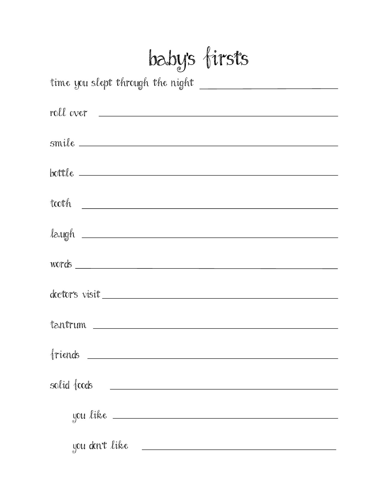 Printable Preschool Memory Book Template