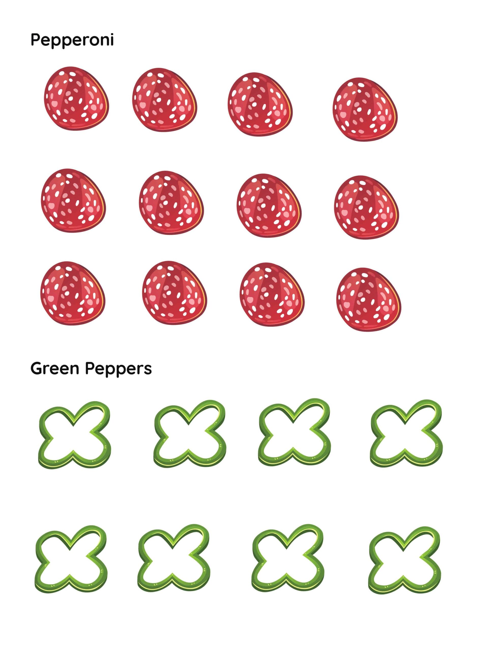 Make A Pizza Printable Pizza Toppings Cutouts Mrs Merry