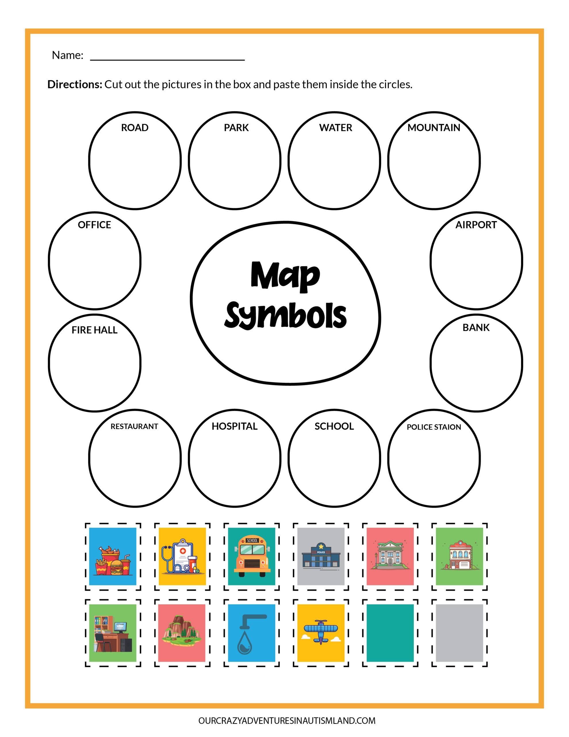 Map Skills Activity Printable Our Crazy Adventures In Autismland