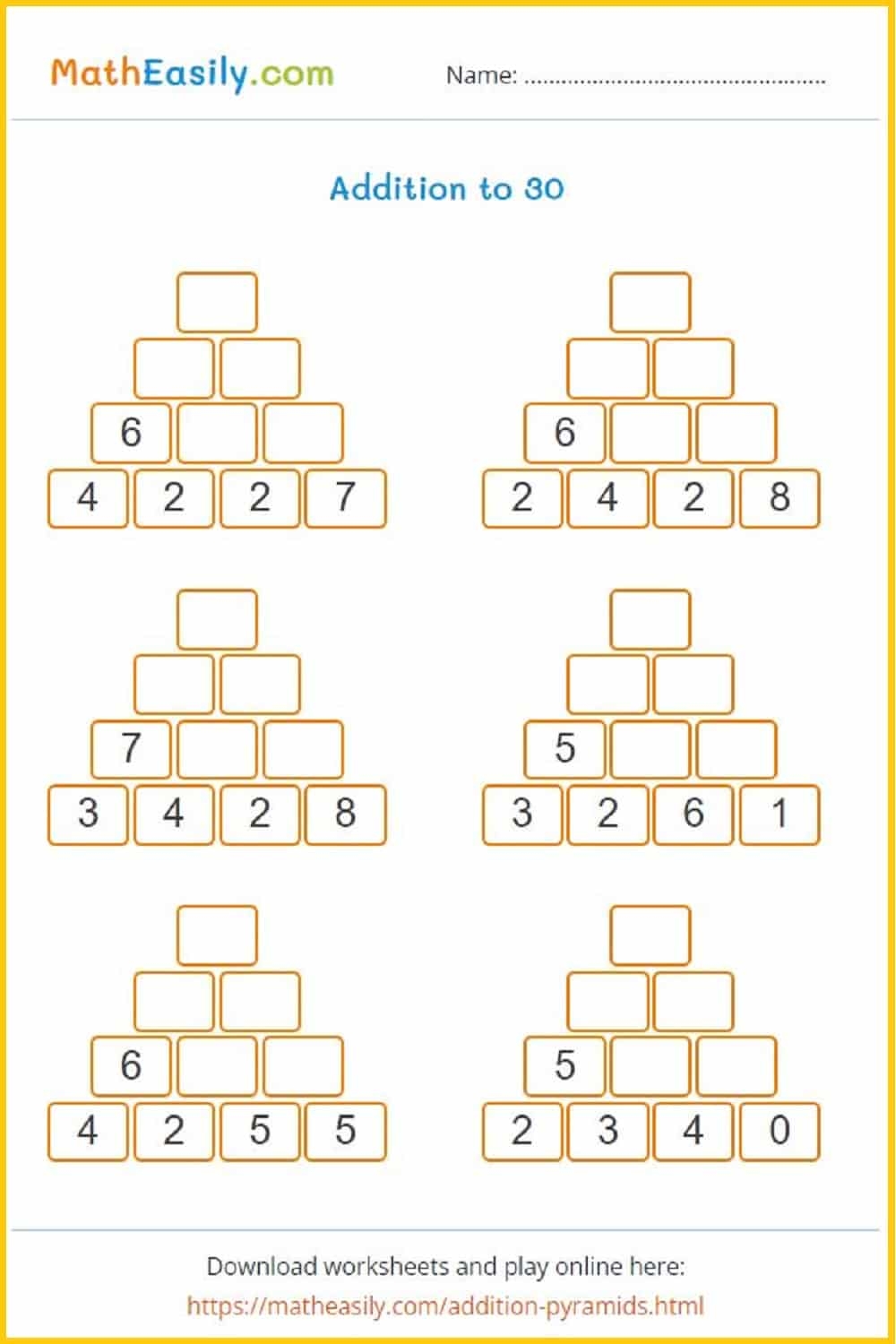 Printable Math Pages For Preschool