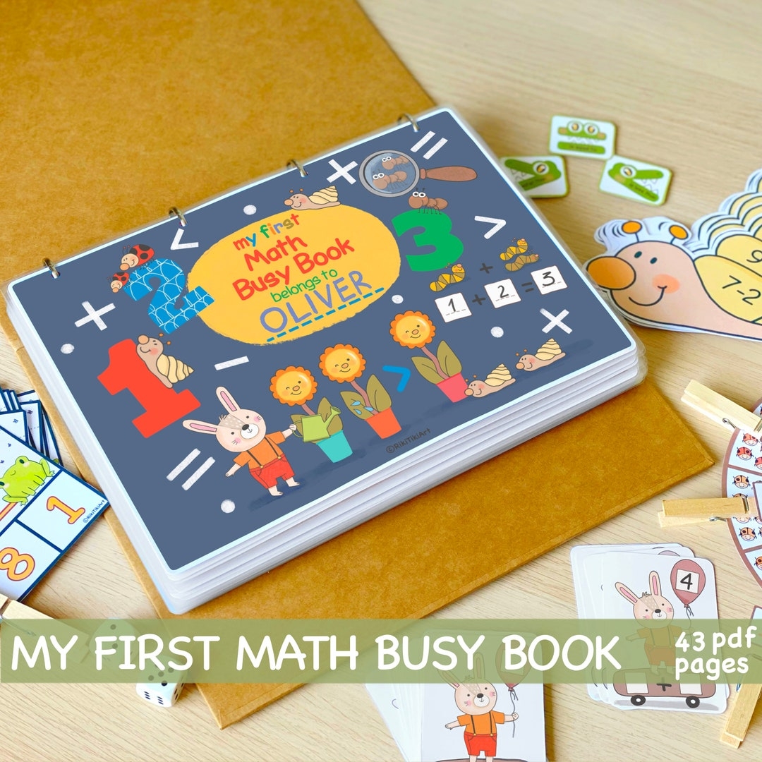 Maths Busy Book Printable Toddler Activities Preschool Curriculum Homeschool Counting Practice Kindergarten Worksheets Math Learning Binder Etsy