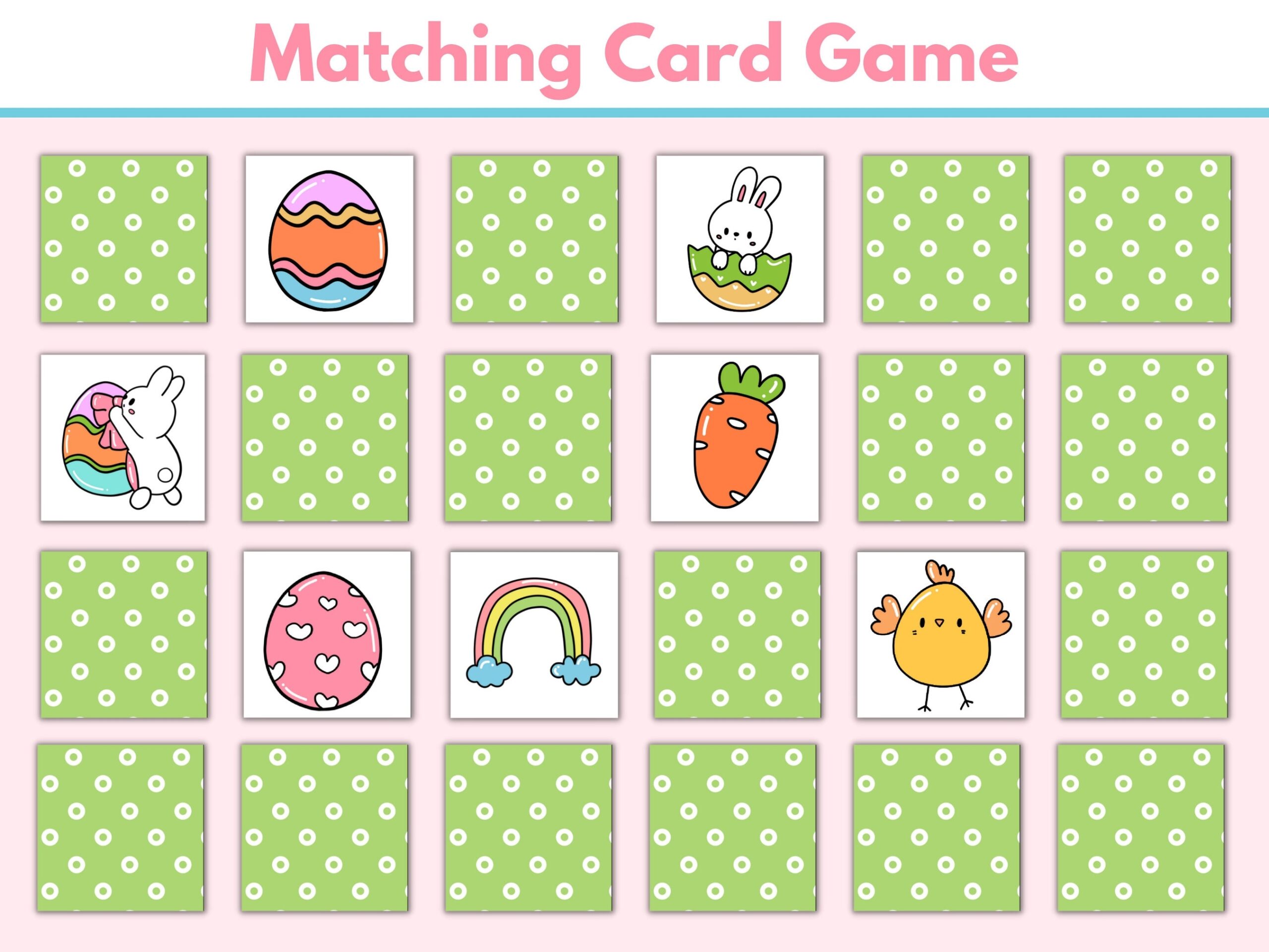 Memory Game Printable Easter Game Printables Matching Card Game 