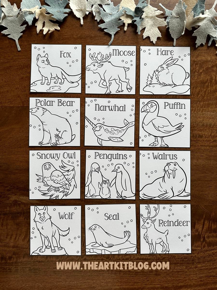 Mini Arctic Animals Coloring Page FREE PRINTABLES The Art Kit