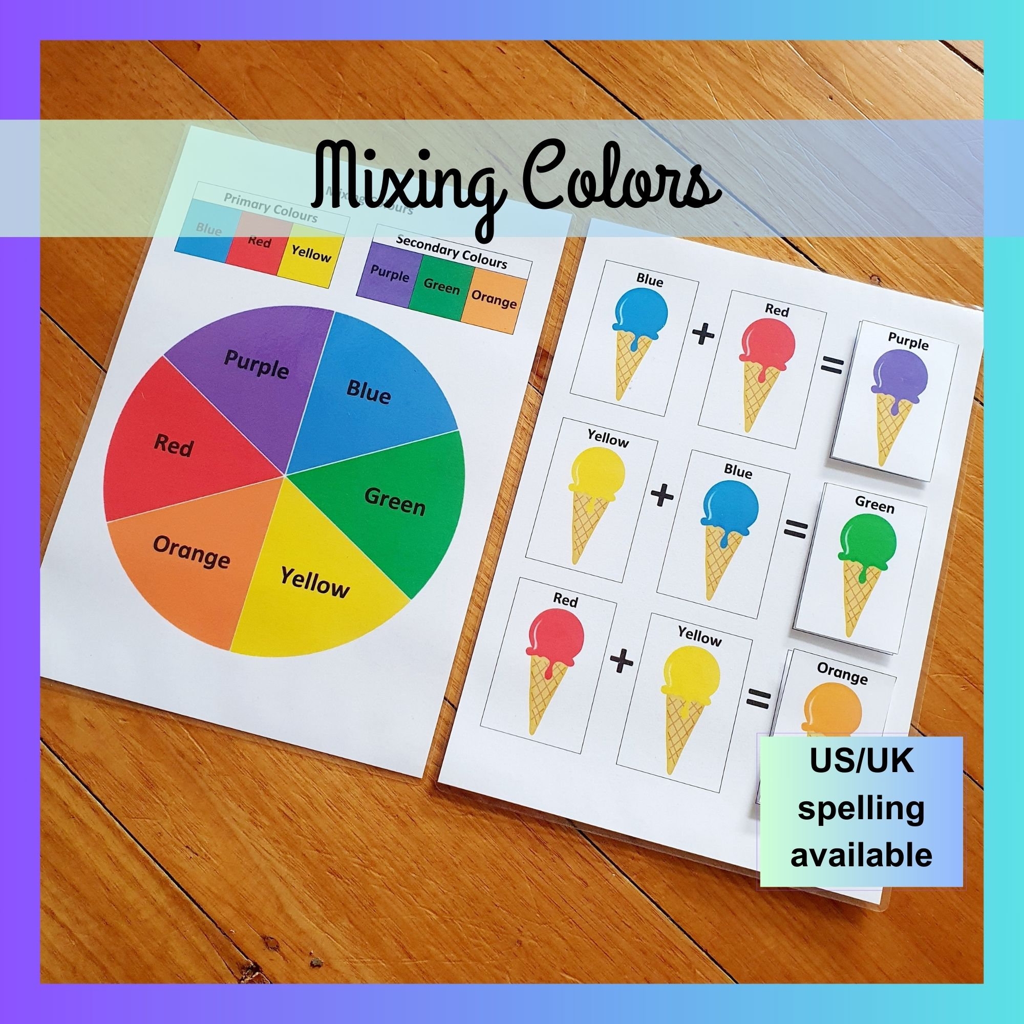 Mixing Colors Printable Busy Book Learn Colours Color Wheel 