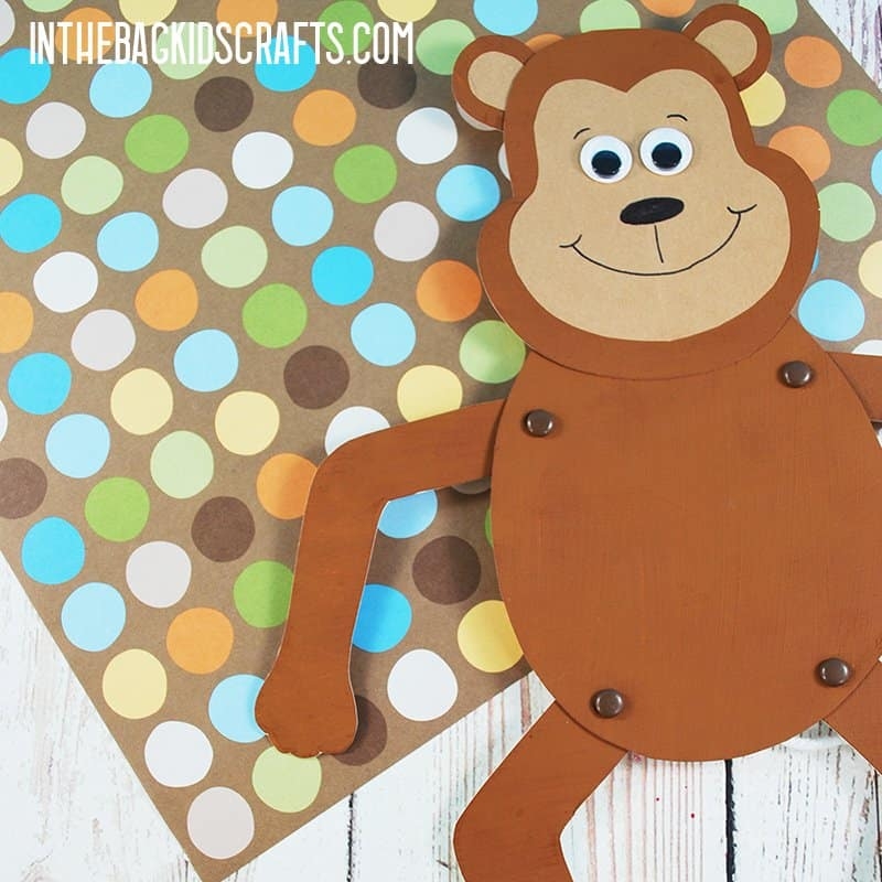 Monkey Craft with FREE Craft Template In The Bag Kids Crafts