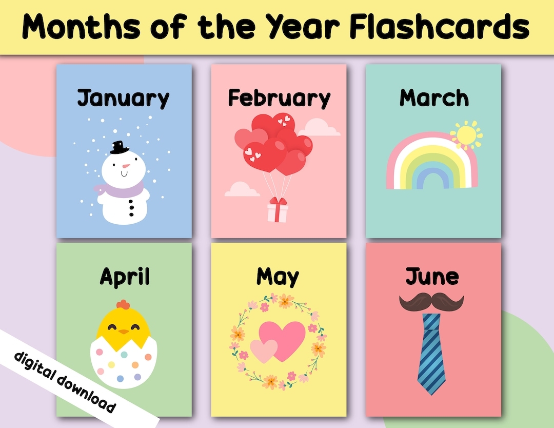 Printable Months Of The Yearfor Preschoolers