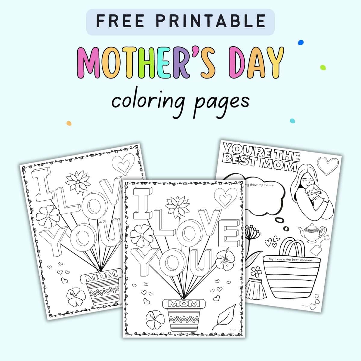 Printable Preschool Mothers Day Coloring Pages