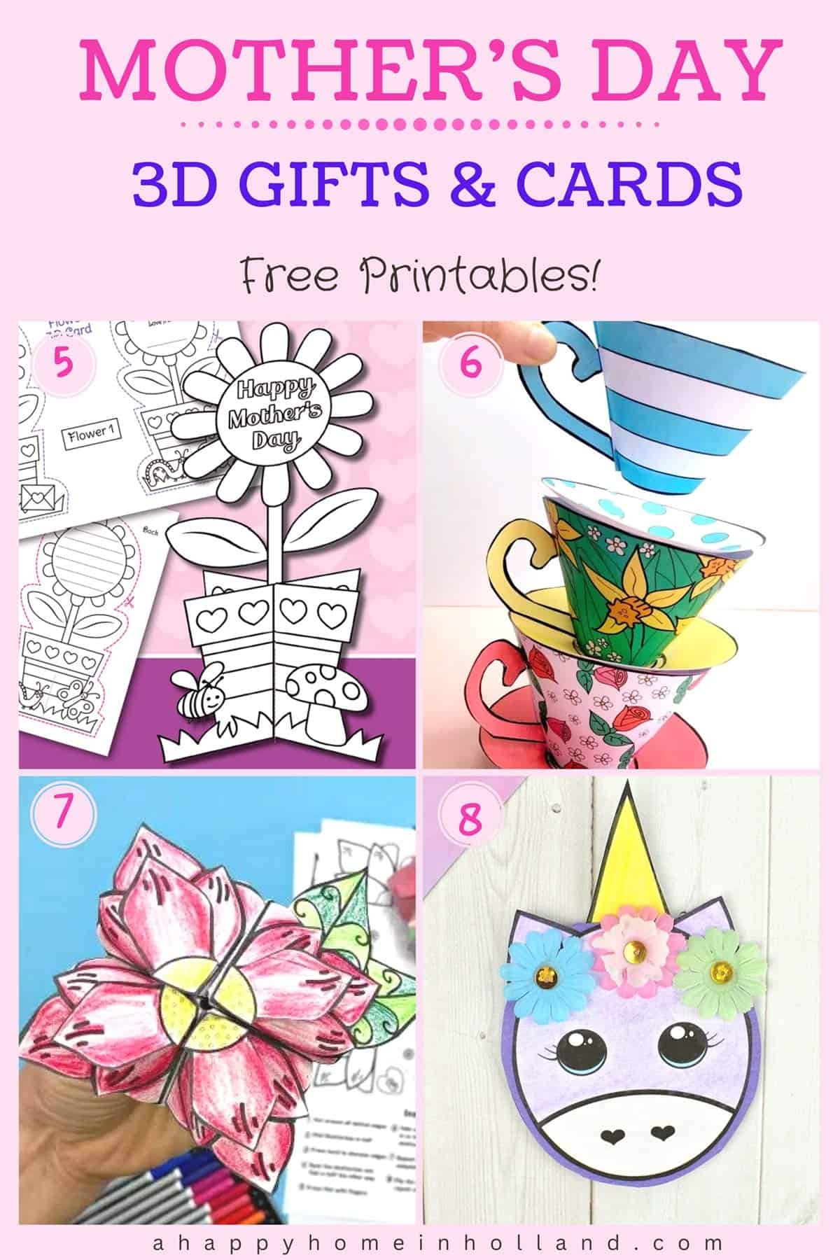 Printable Mothers Day Card Preschool
