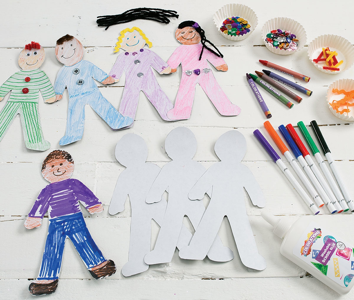 Multicultural Paper Dolls Colorations 