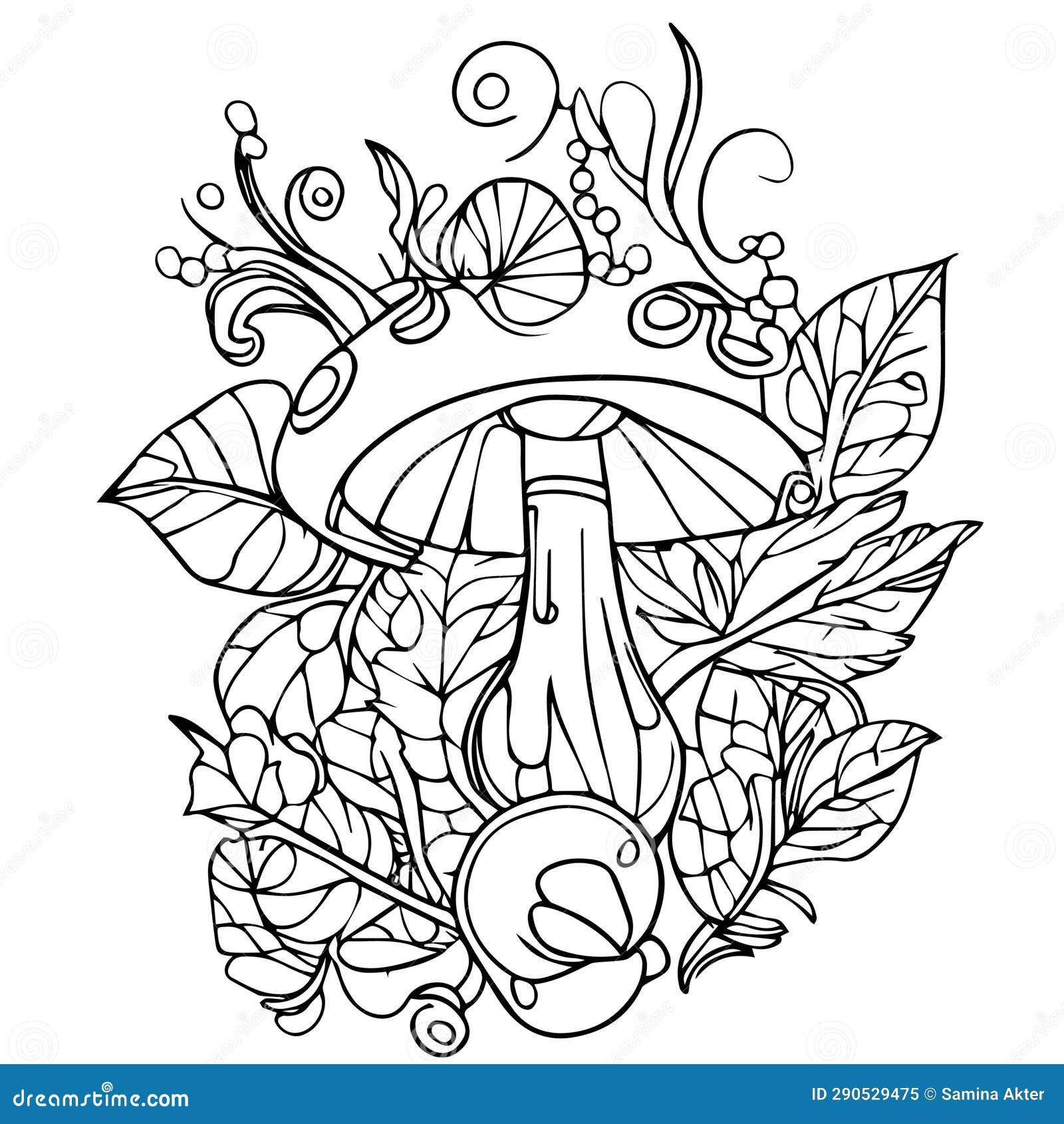 Mushroom Preschool Harvest Coloring Pages Printable Harvest 