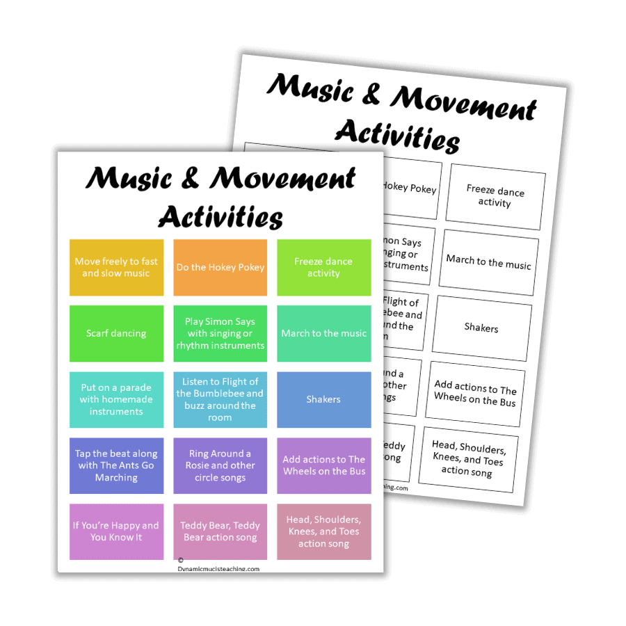 Music U0026 Movement Activities For 3 5 Year Olds Dynamic Music Teaching