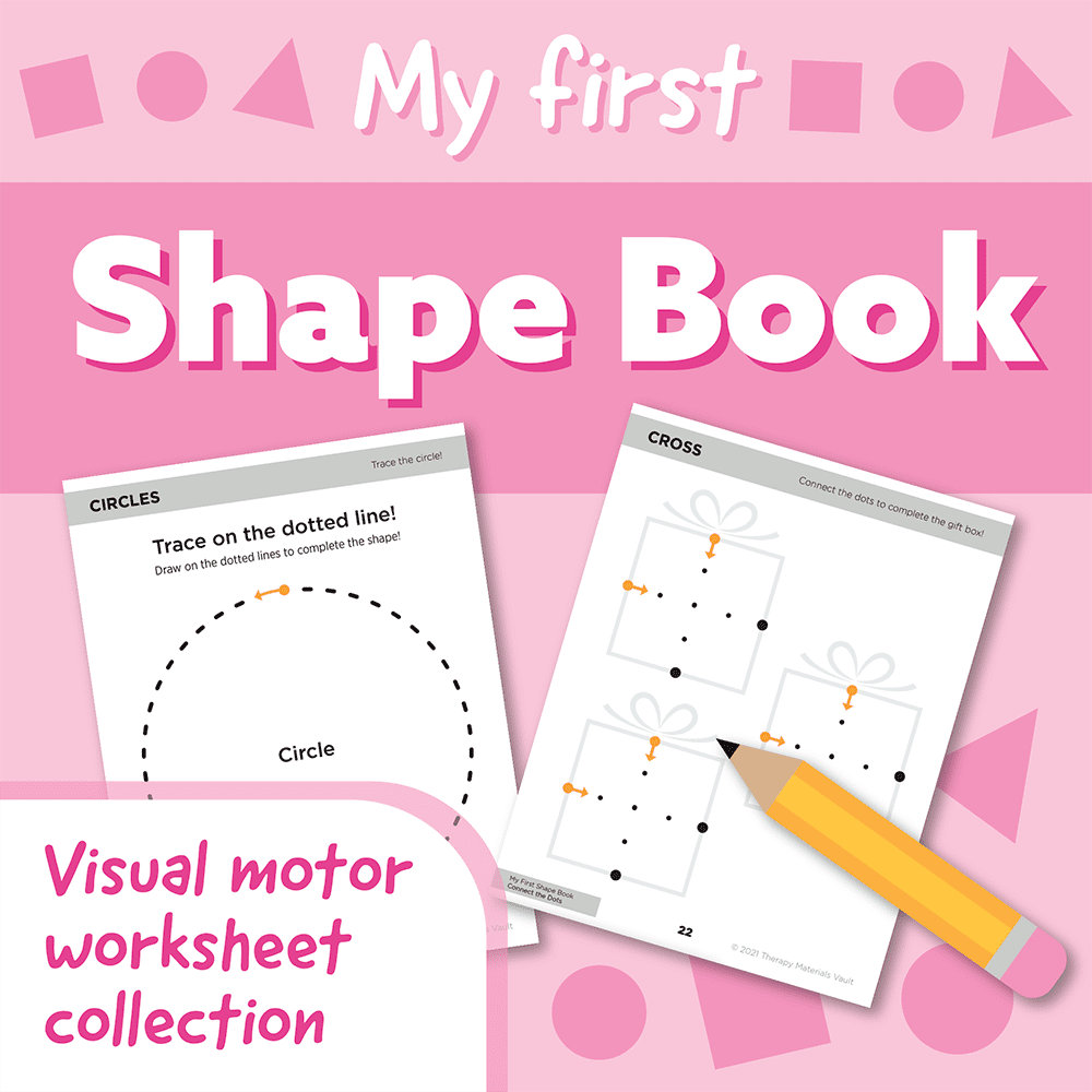 My First Shape Book Visual Motor Worksheet Collection