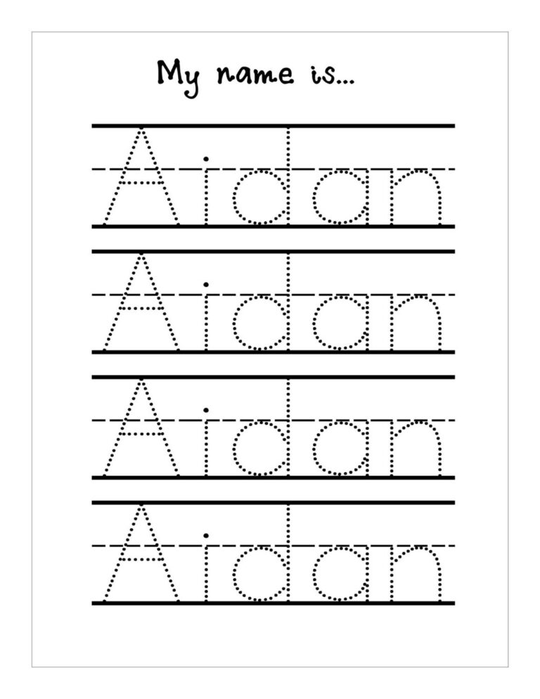 Name Trace Worksheet DIGITAL FILE Printable For Pre Schoolers kindergarteners Etsy