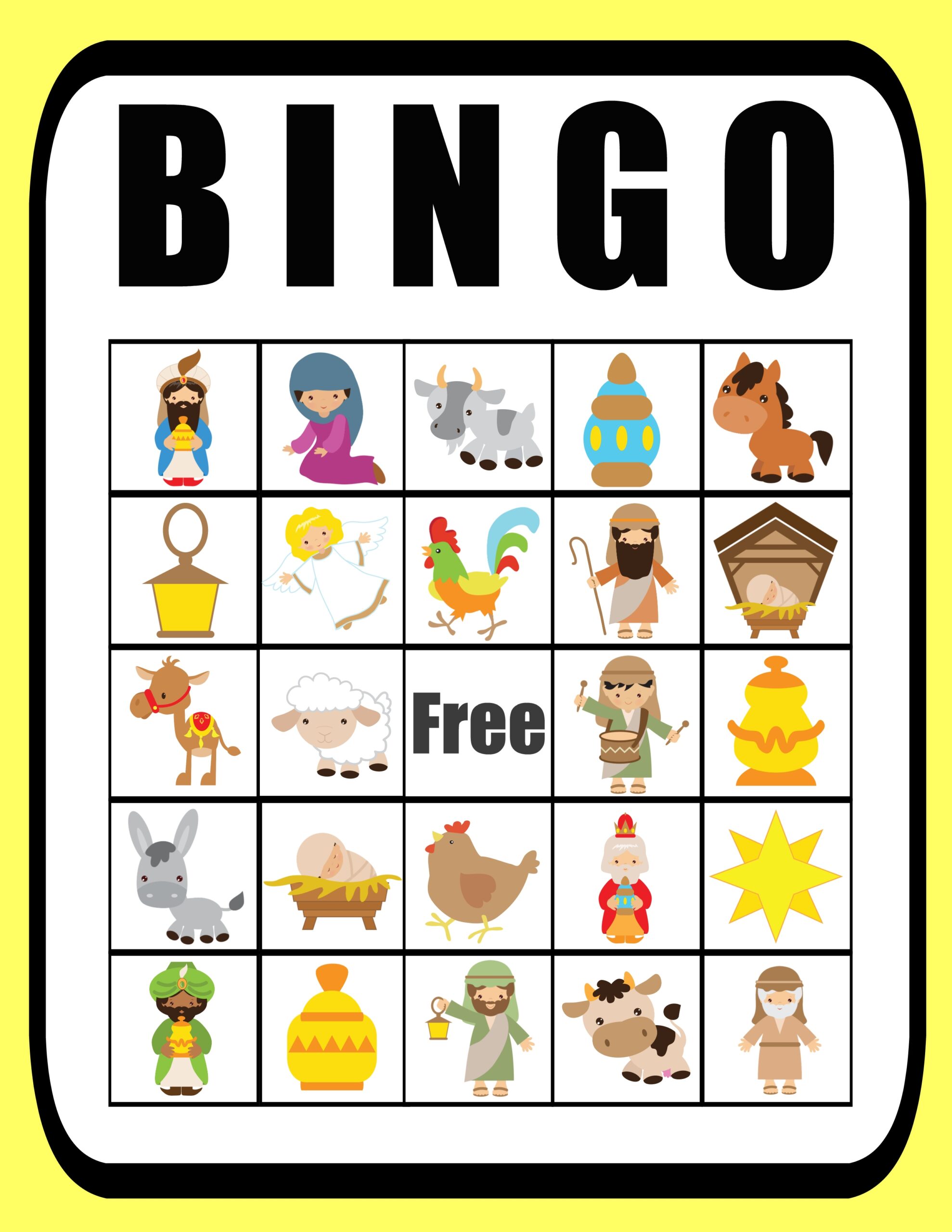 Nativity Bingo Set With Calling Card