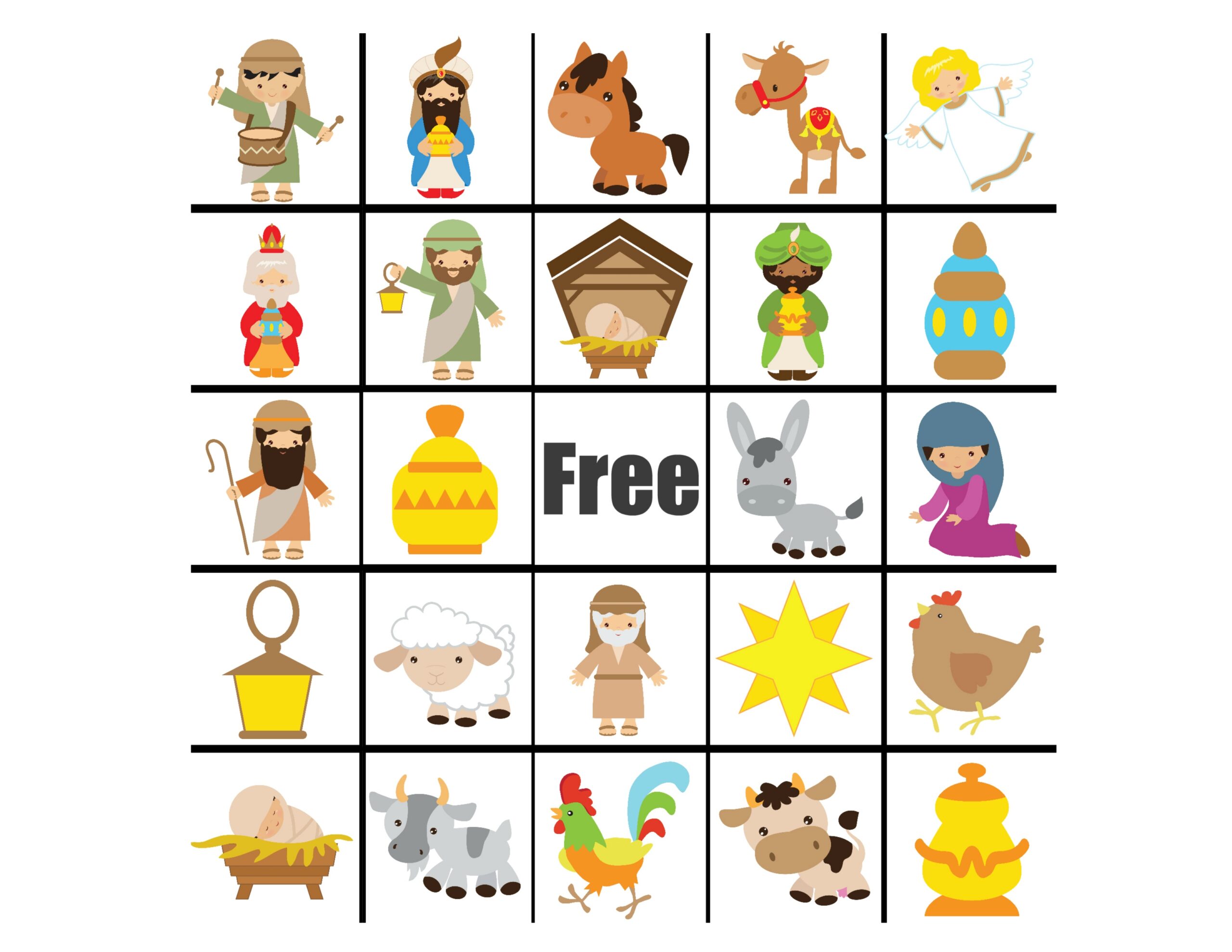 Nativity Bingo Set With Calling Card