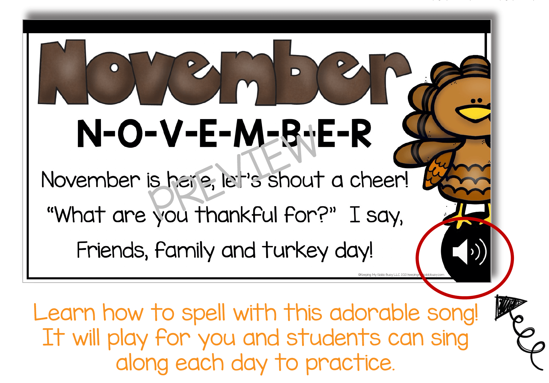 November Kindergarten Activities Week 1 FREE BOOK Keeping My Kiddo Busy