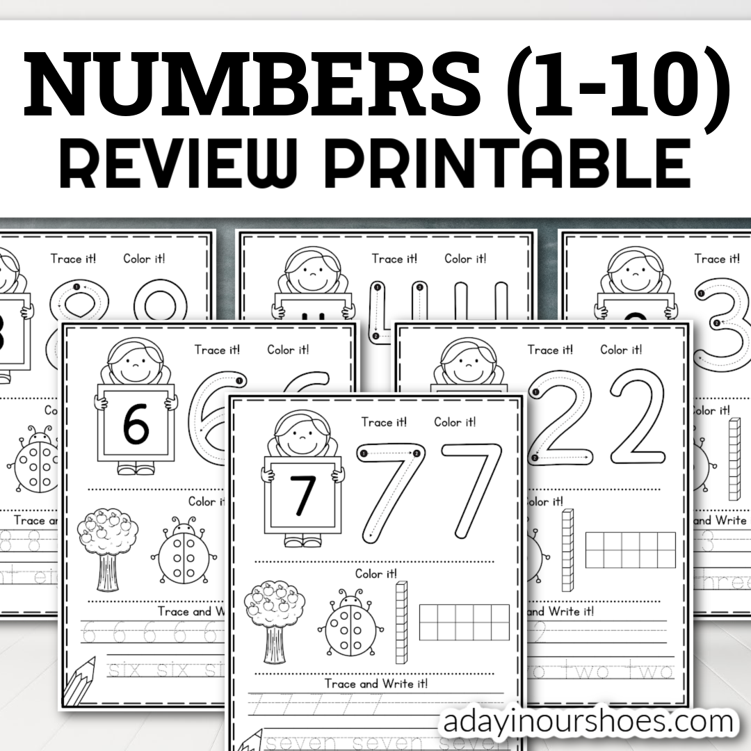 Printable Preschool Number Worksheets 1-10