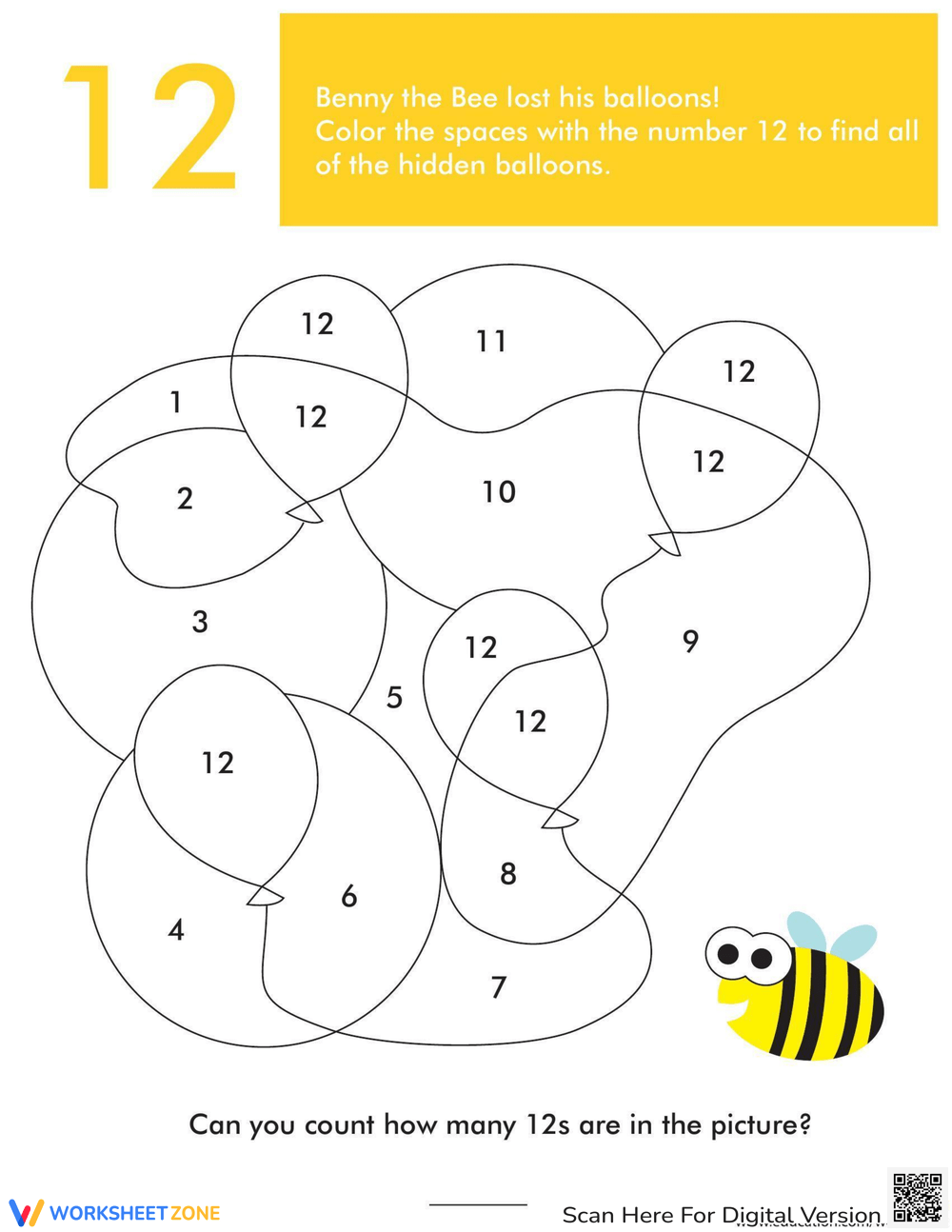 Number 12 Worksheets 2025