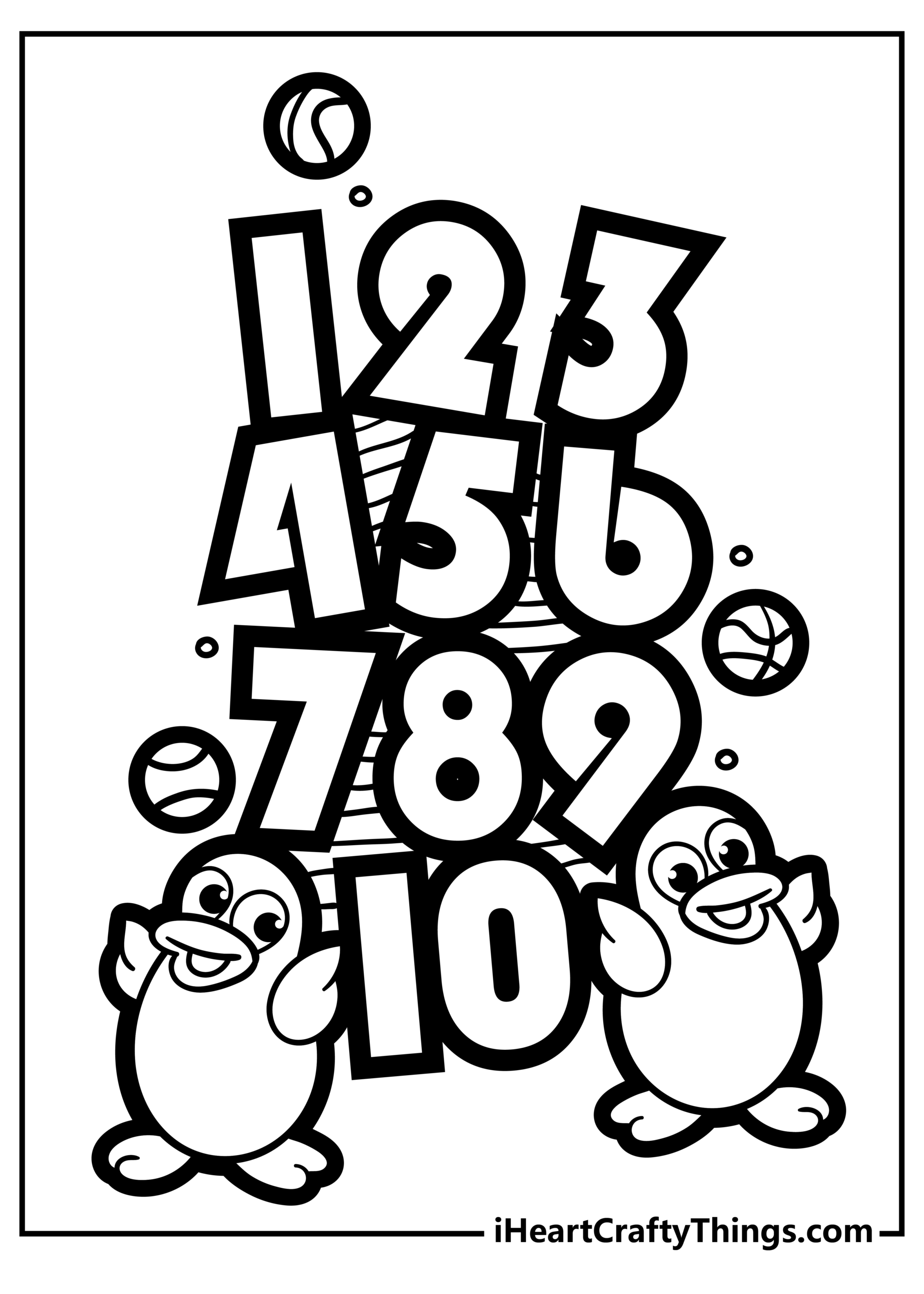 Number Coloring Pages 100 Free Printables 