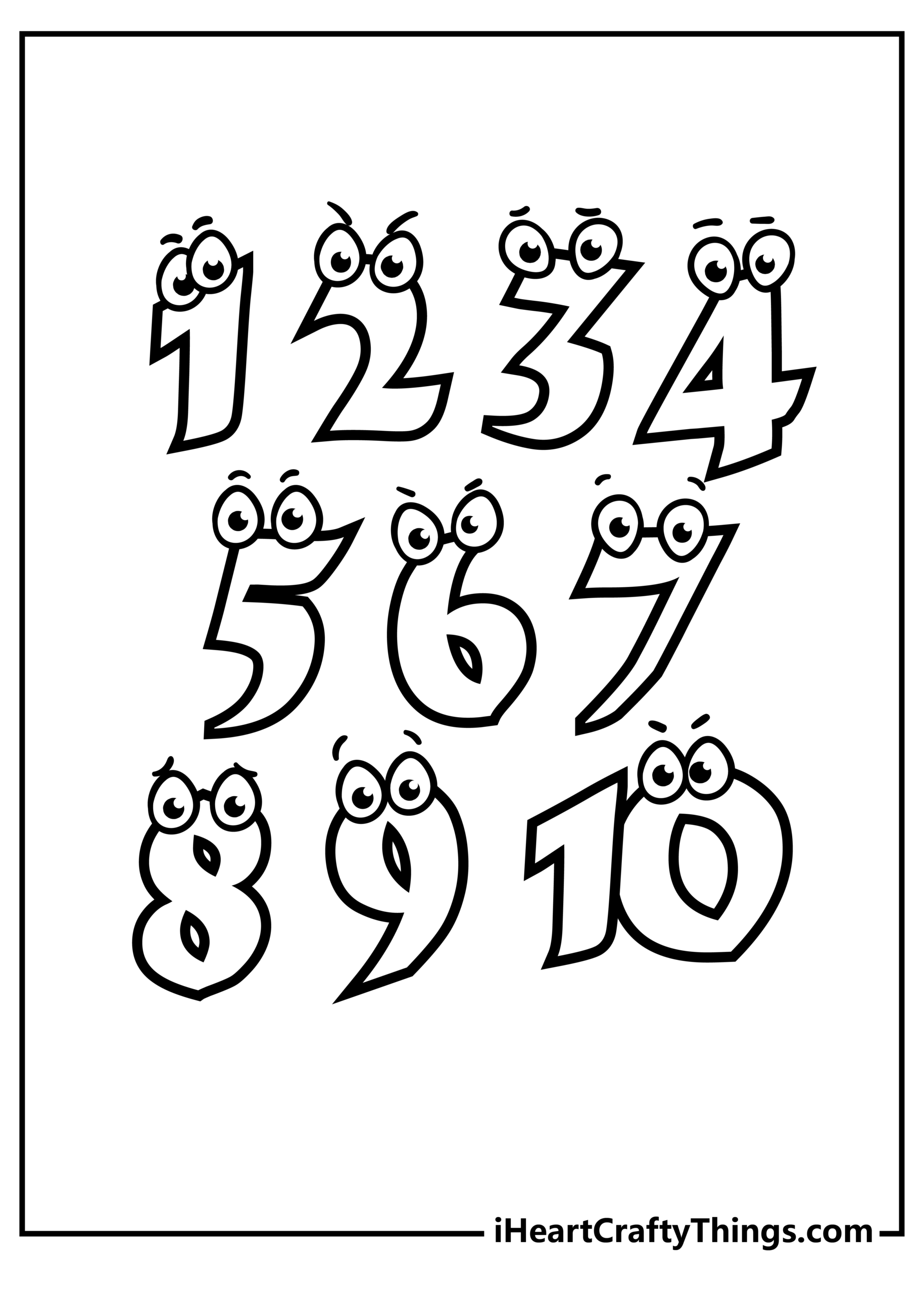 Number Coloring Pages 100 Free Printables Worksheets Library