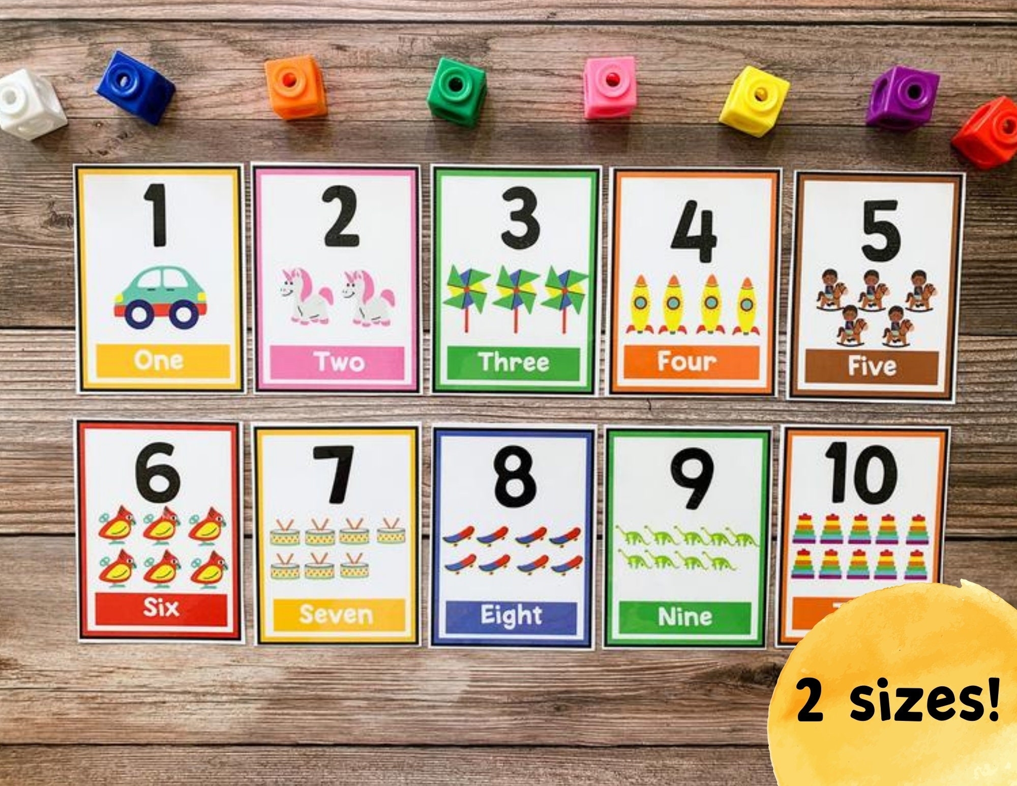 Number Flashcards Numbers 1 20 preschool Homeschool Printable 